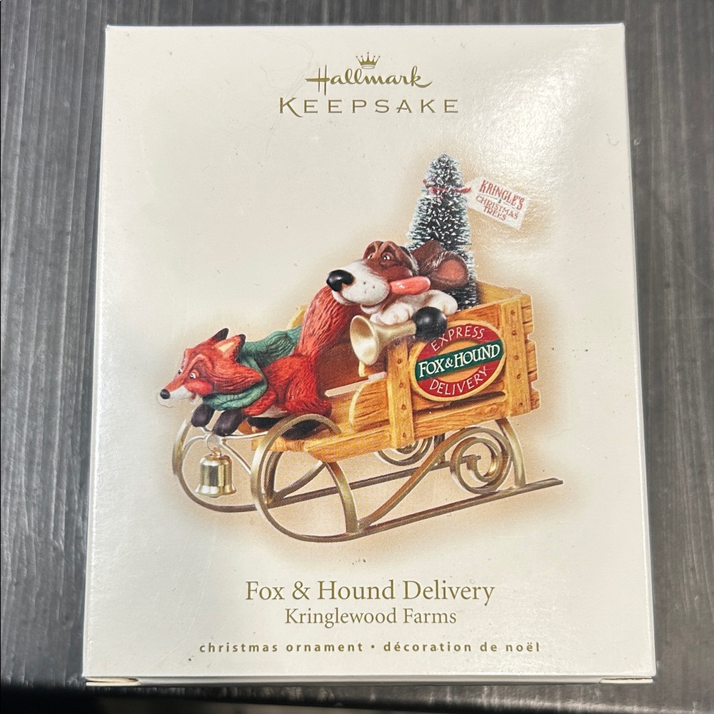 2007 Hallmark Keepsake Fox & Hound Delivery Sleigh Ornament